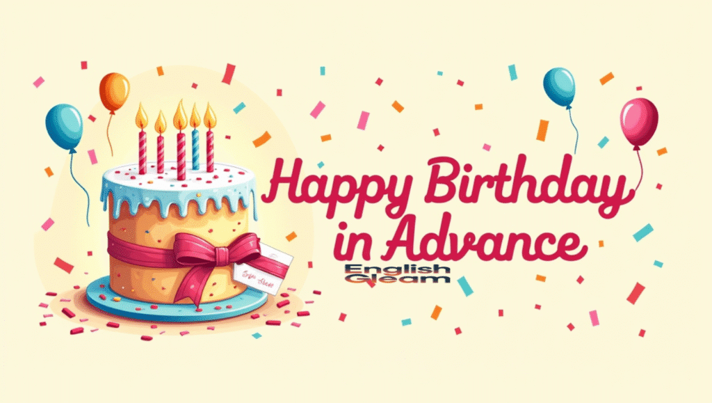 other ways to say happy birthday in advance
