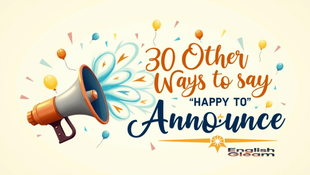 30 Other Ways to Say “Happy to Announce” (With Examples)