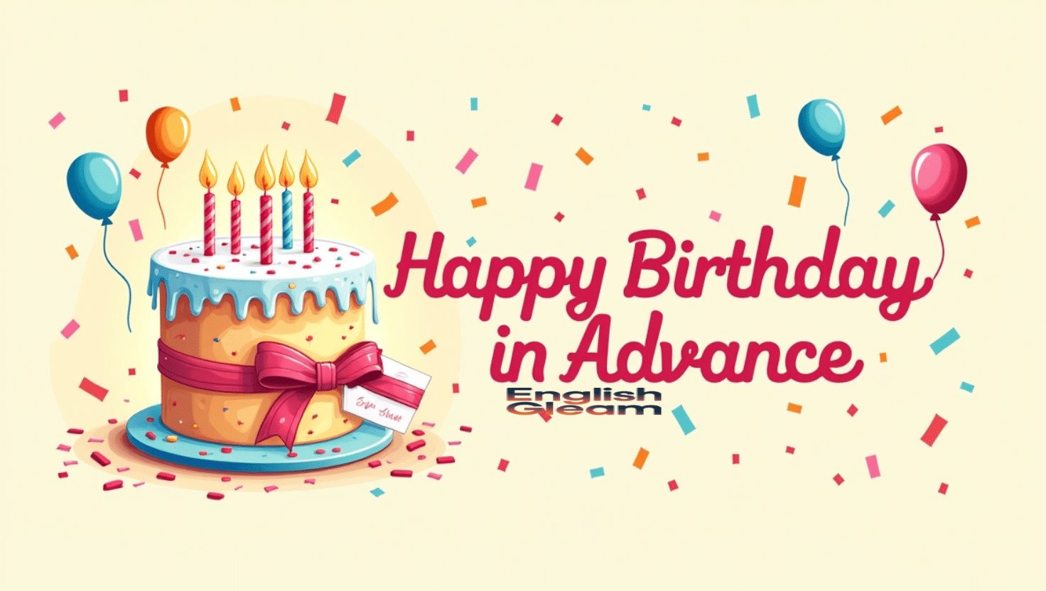 other ways to say happy birthday in advance