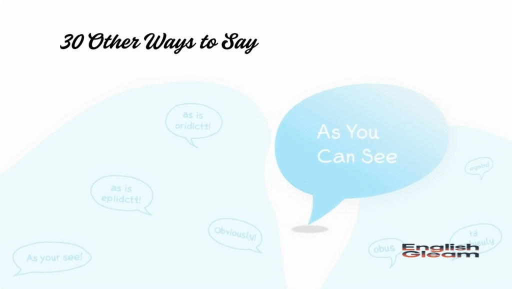 other ways to say as you can see